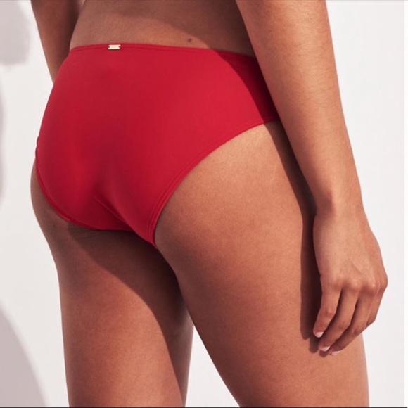 Hollister Wrap triangle bikini top and red bottom - Picture 6 of 7